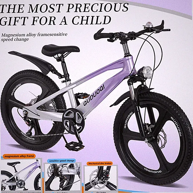 20 Inch Kids Mountain Bike 7-Speed Youth Bicycle Alloy Frame for Ages 8–12 NEW